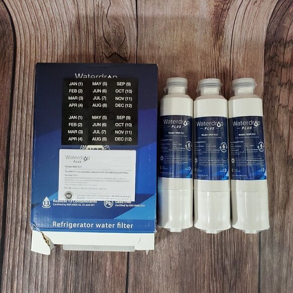 Open Box Waterdrop Plus Wdp-F27 Refrigerator Water Filter For Samsung 3 Pack - Picture 6 of 12